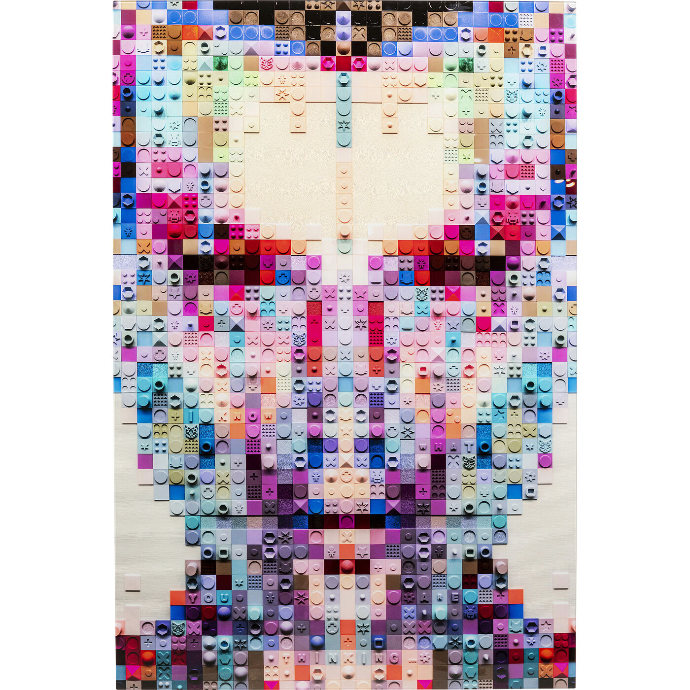 Bild Glas Pixel Face 120x80cm