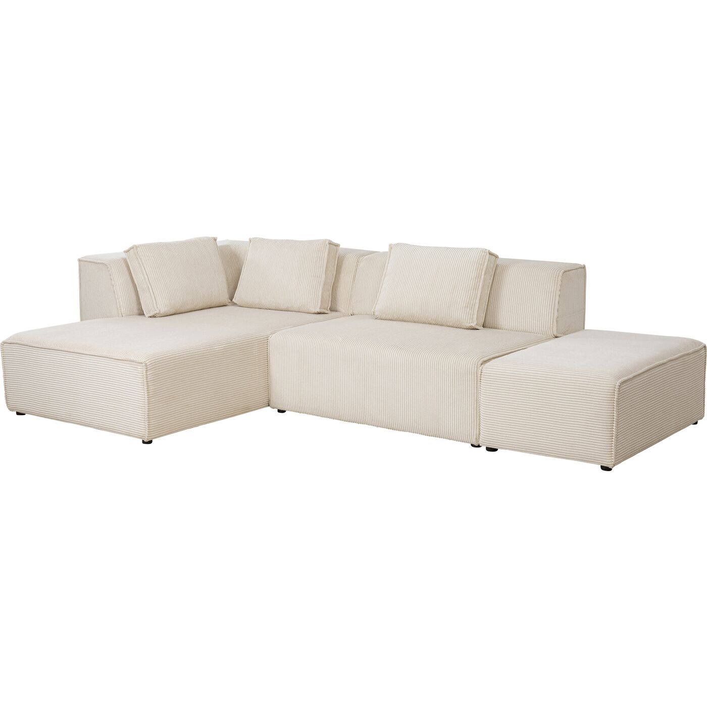 Ecksofa Infinity Ottomane Cord Creme Links