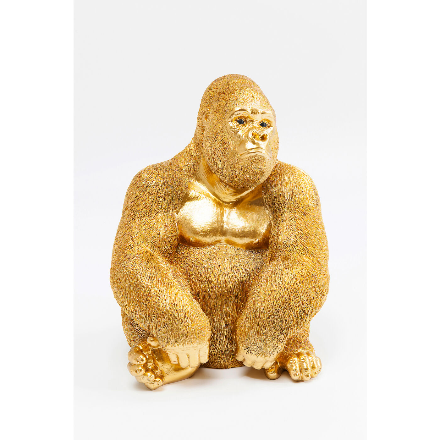 Deko Figur Monkey Gorilla Side Medium Gold