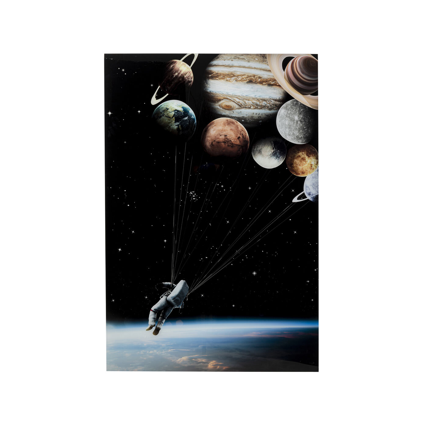 Glasbild Flying Astronaut 100x150cm