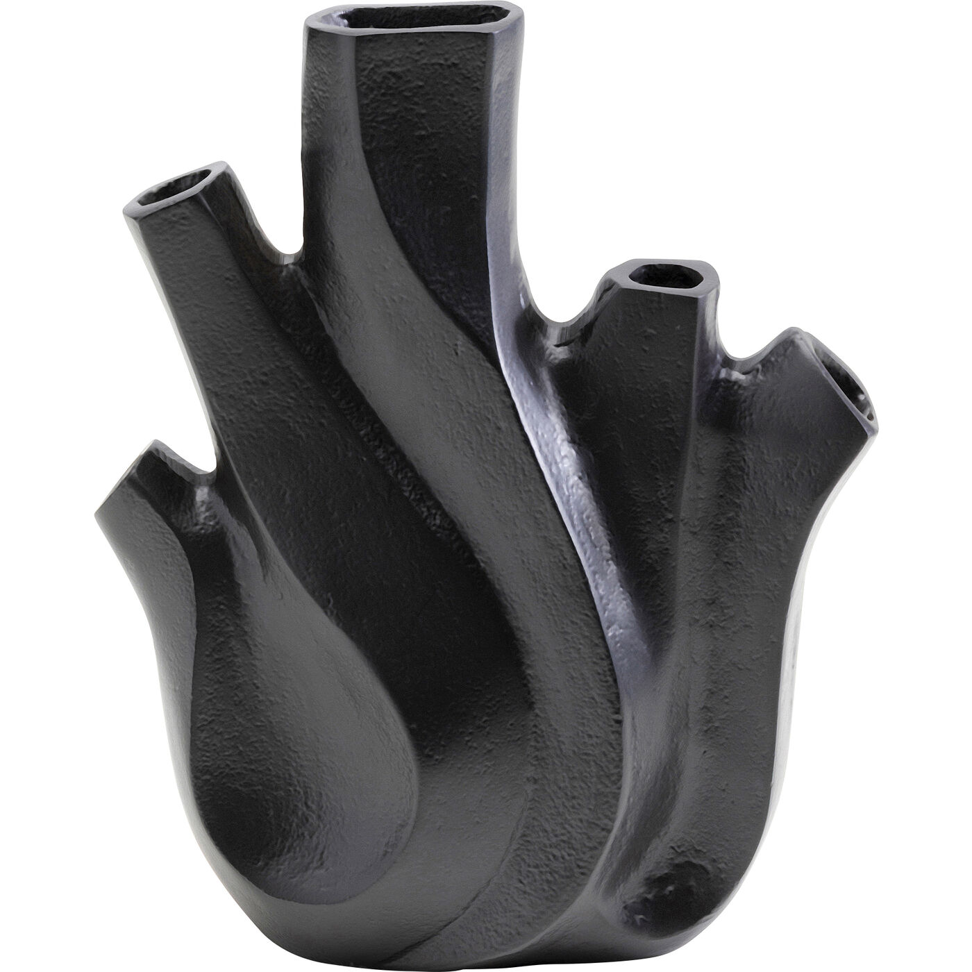 Vase Flame Schwarz 25cm