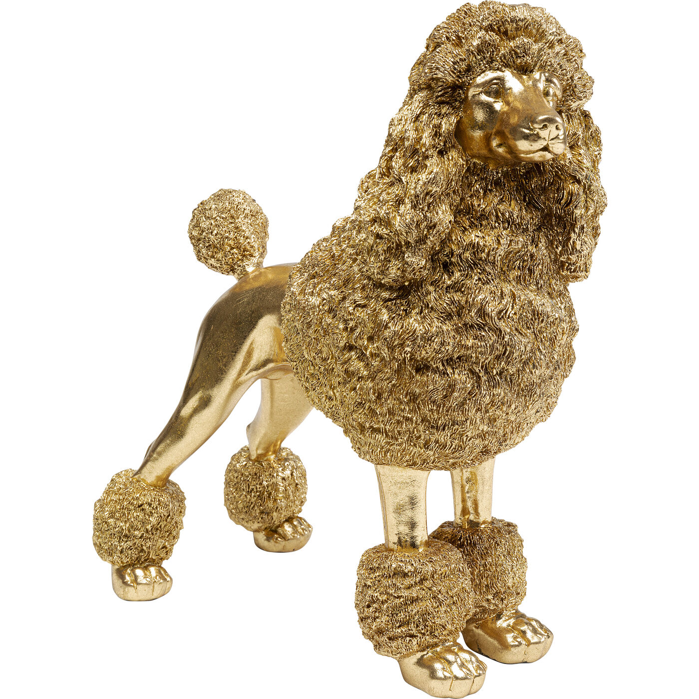 Deko Figur Mrs Poodle Gold 34cm