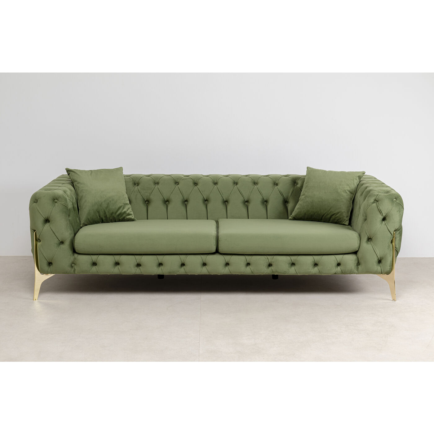 Sofa Bellissima 3-Sitzer Grün 240cm