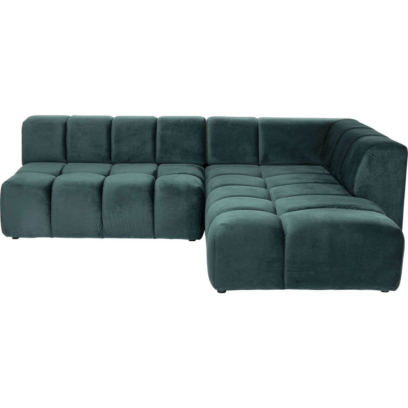 Ecksofa Belami Velvet Dunkelgrün Rechts 265cm