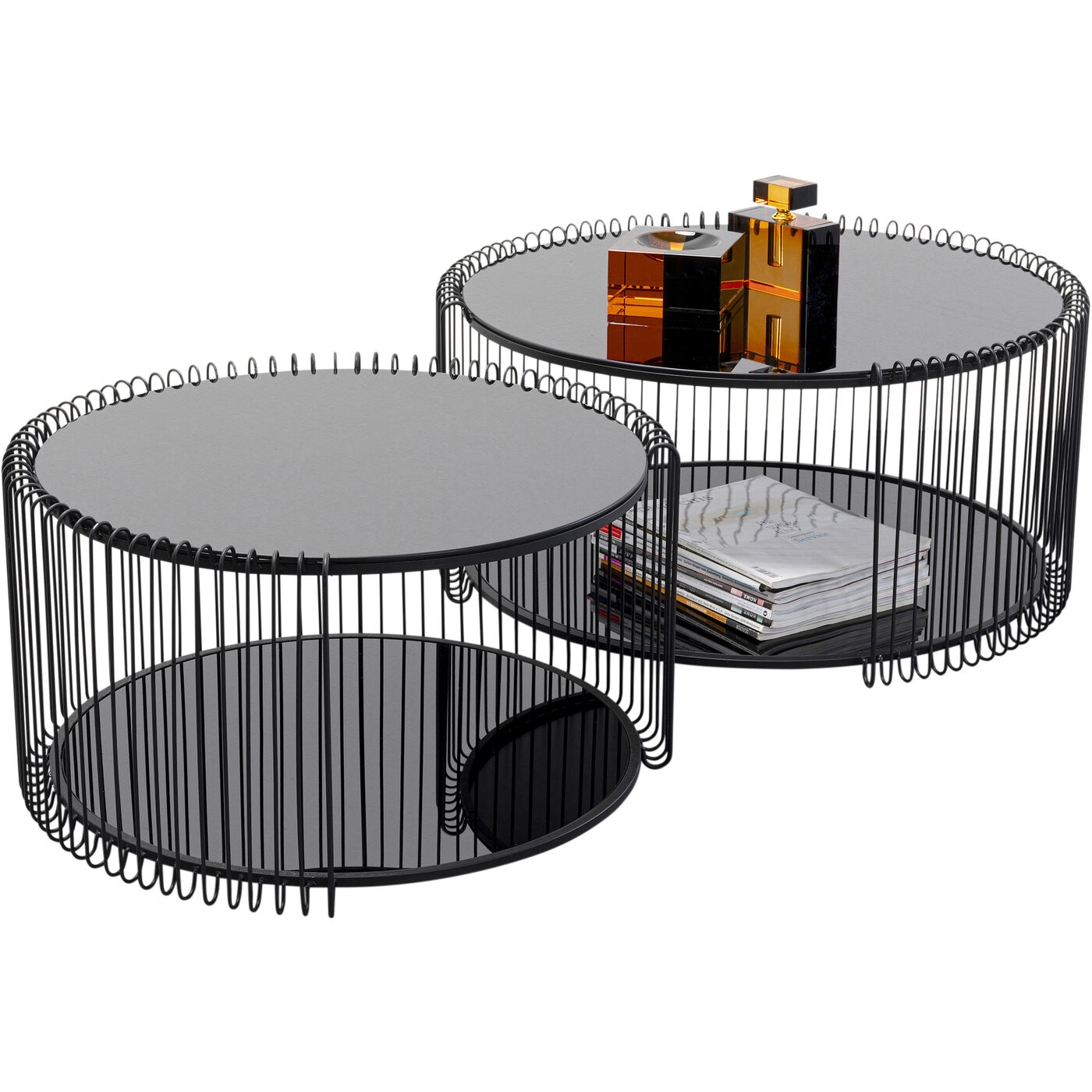 Couchtisch Wire Double Schwarz (2/Set)