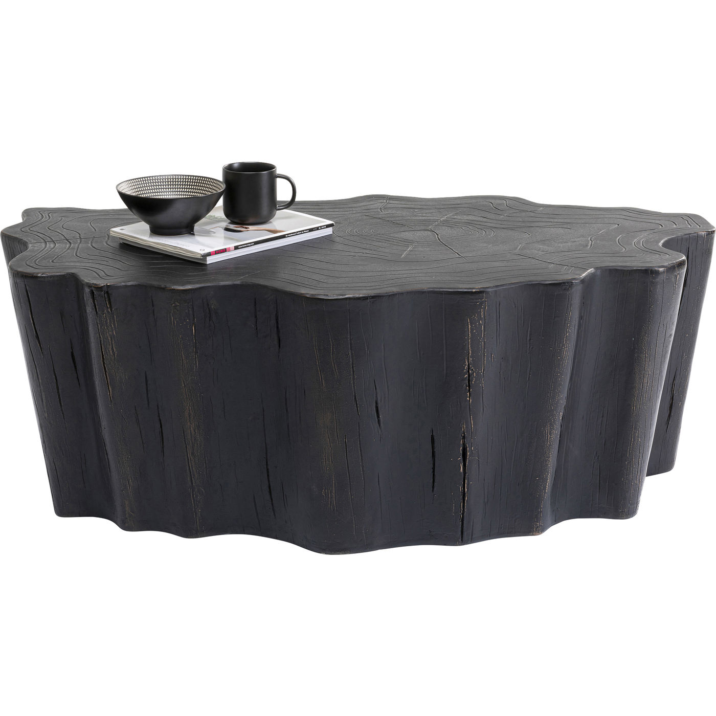 Couchtisch Tree Stump Schwarz 119x68cm