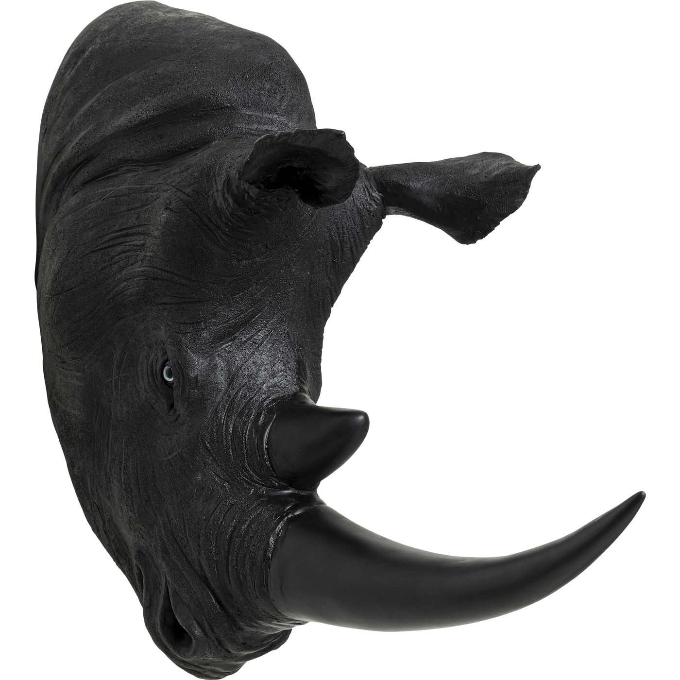 Wandobjekt Rhino Head Antique Schwarz