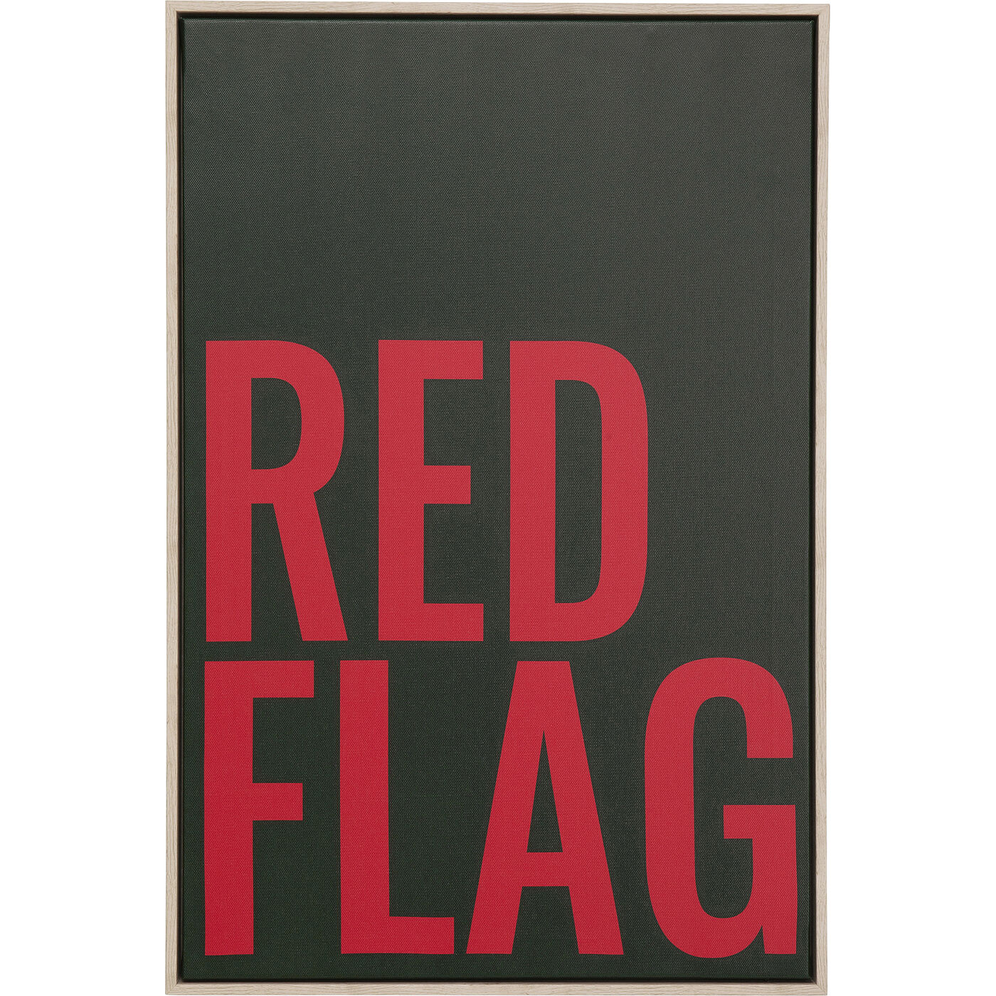 Gerahmtes Bild Red Flag 40x60cm