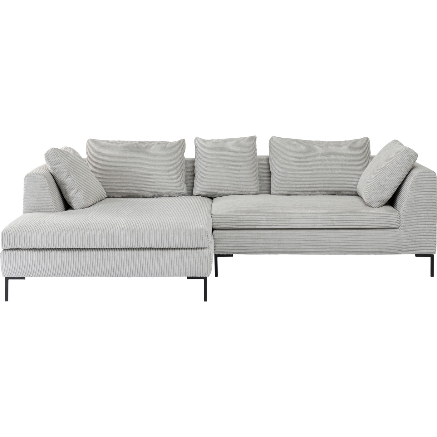 Ecksofa Gianni Cord Grau Links