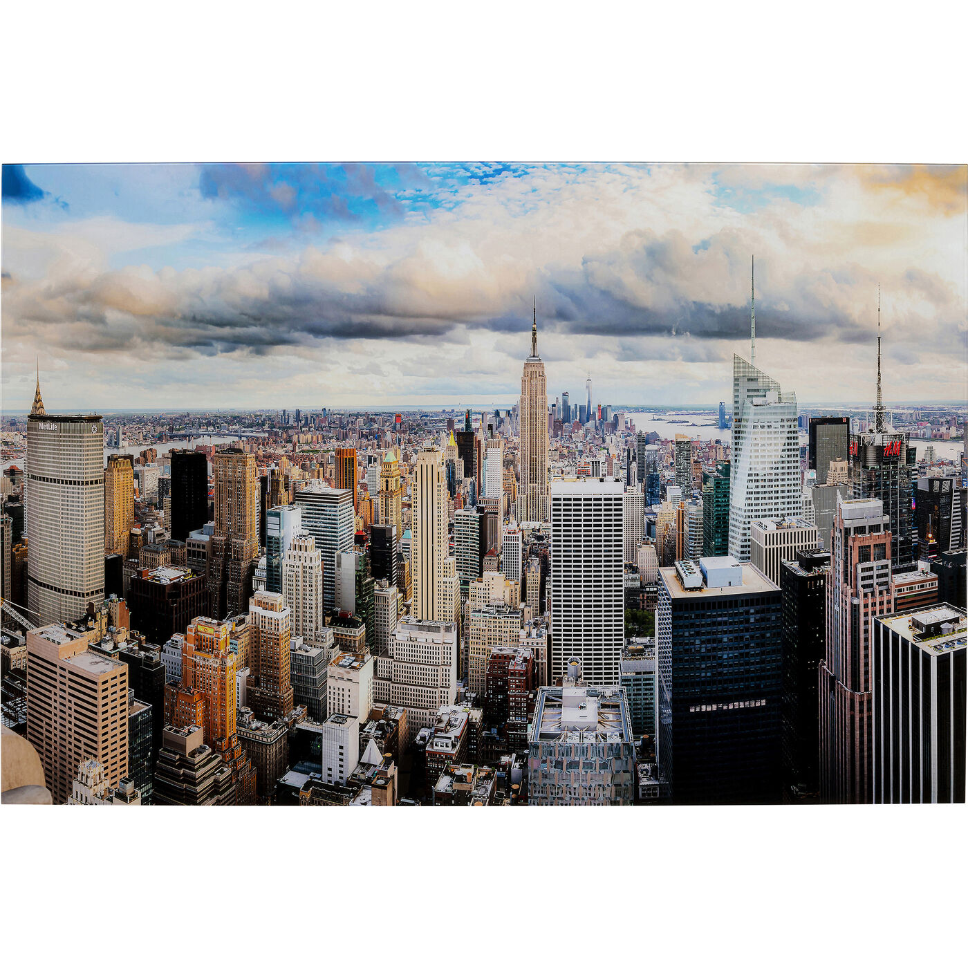 Bild Glas City View 150x100cm