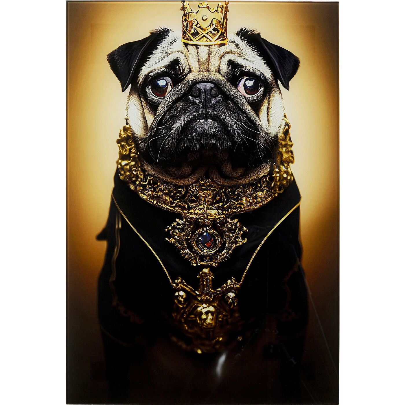 Glasbild Prince Pug 40x60cm