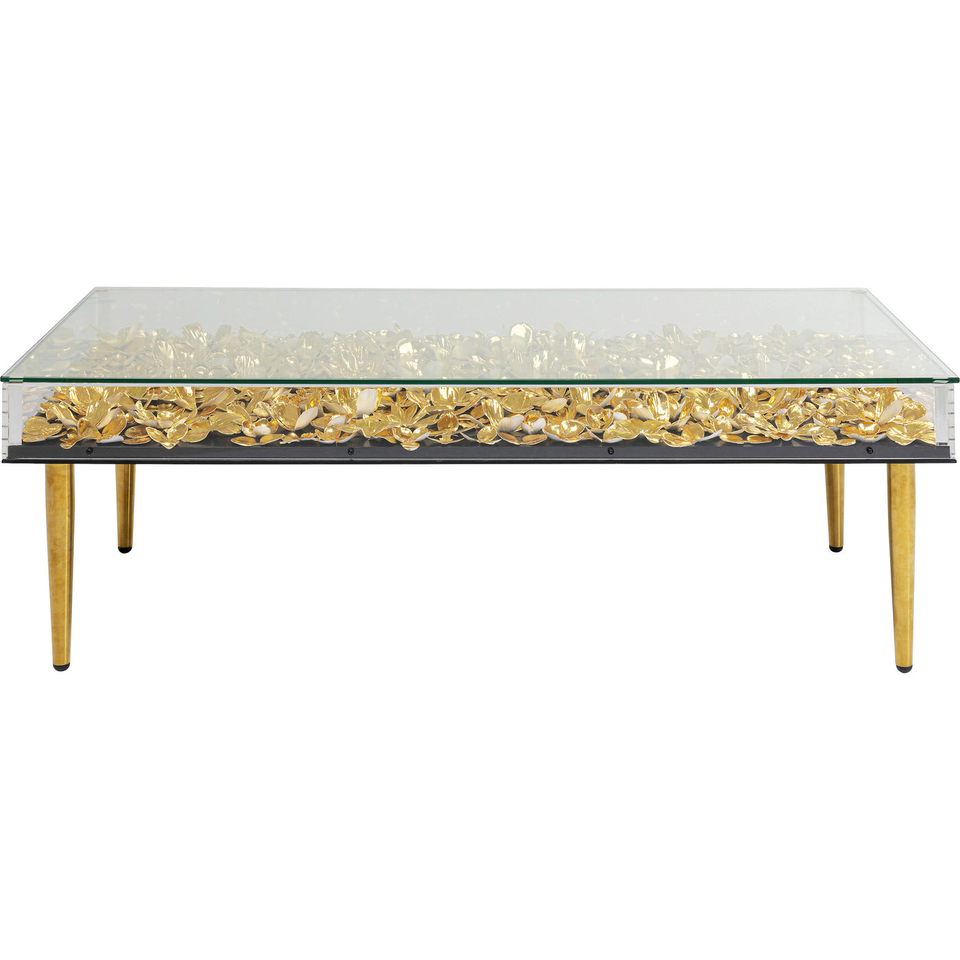 Couchtisch Gold Flowers 120x60