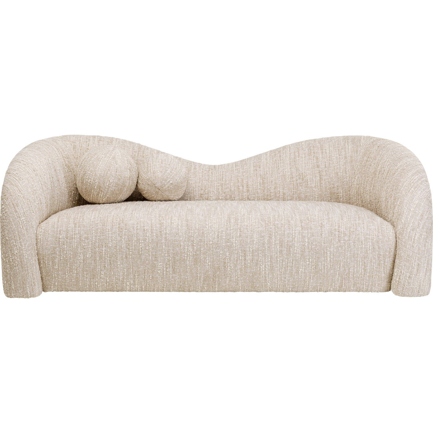 Sofa 2-Sitzer Livia Melange Creme 201cm