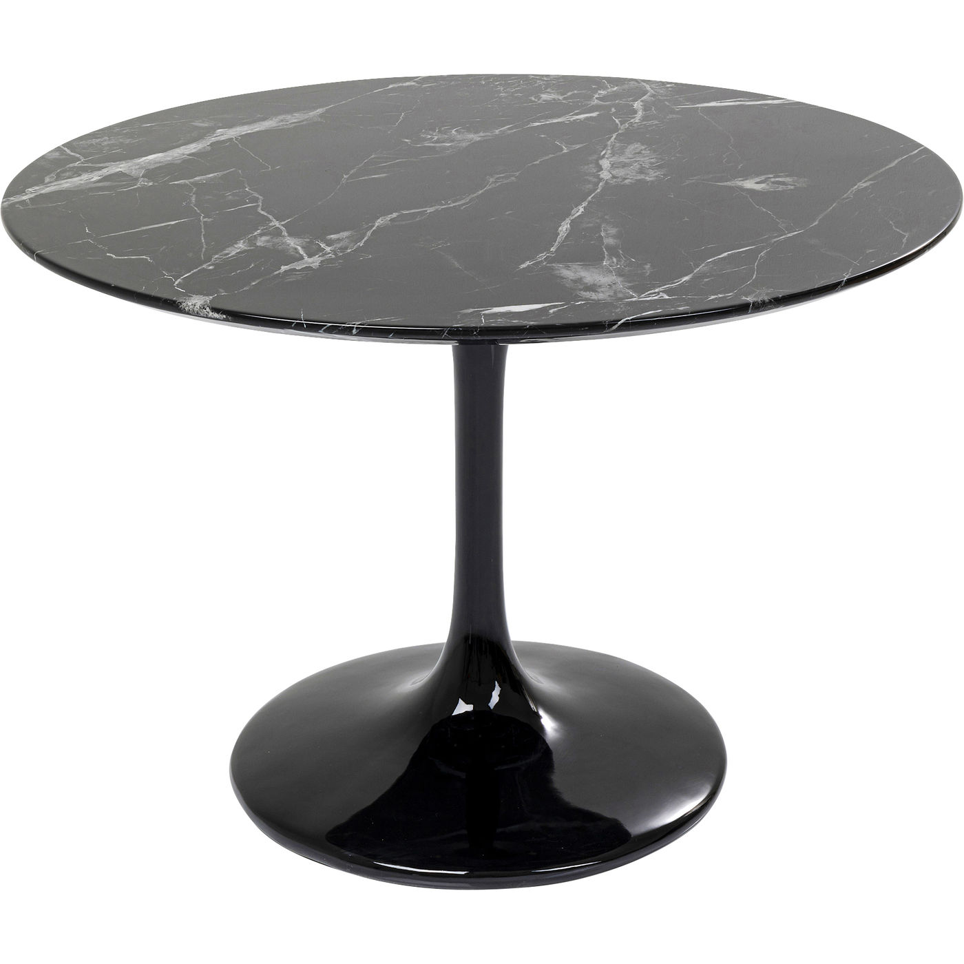 Tisch Solo Marble Schwarz Ø110