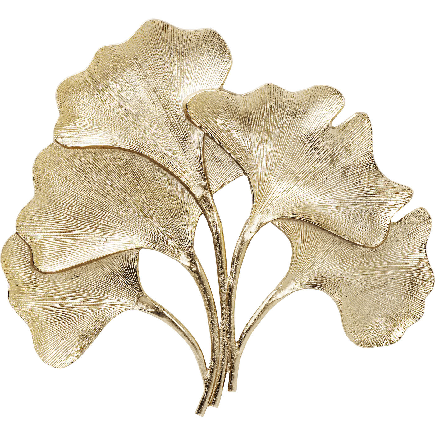 Wandschmuck Ginkgo Gold Groß