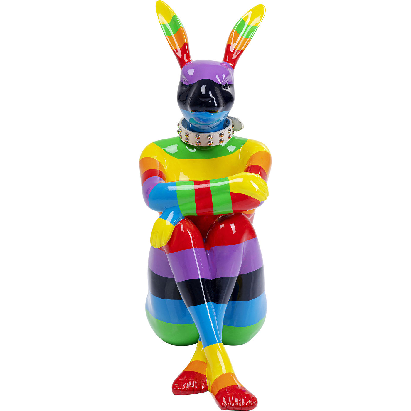 Deko Figur Sitting Rabbit Rainbow 80