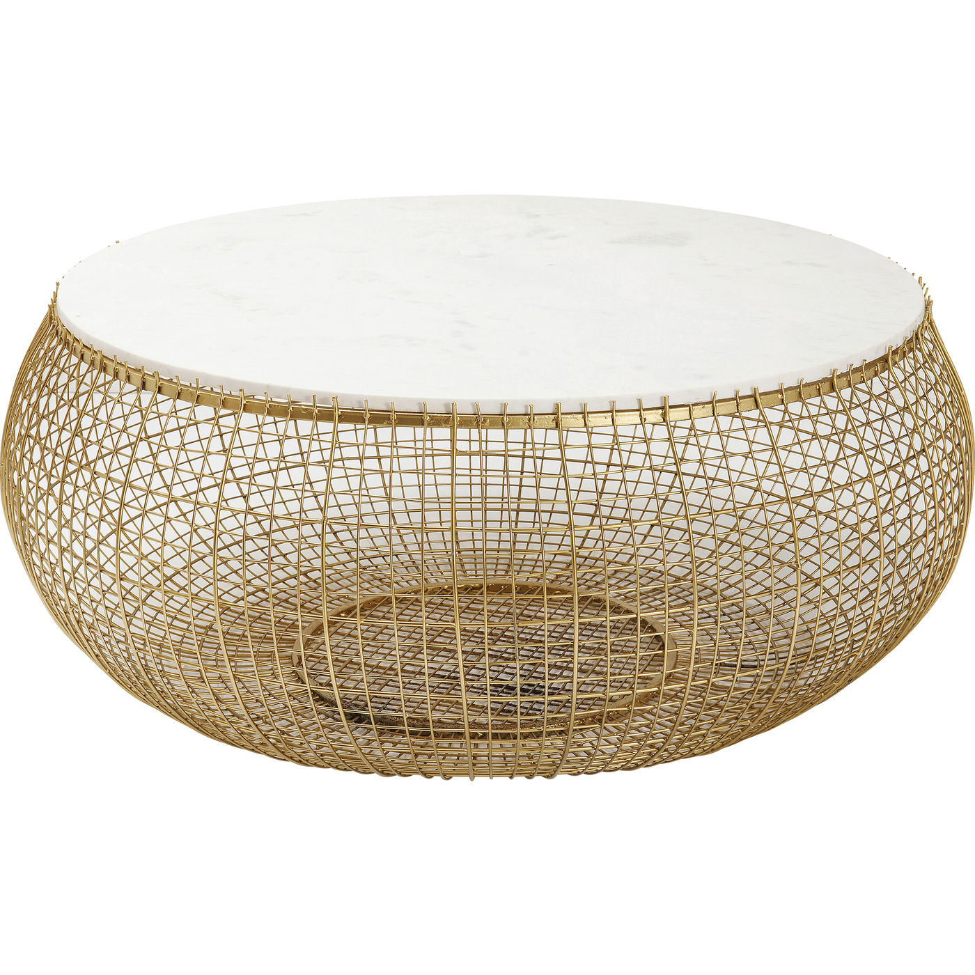 Couchtisch Cesta Marmor Gold Ø100cm