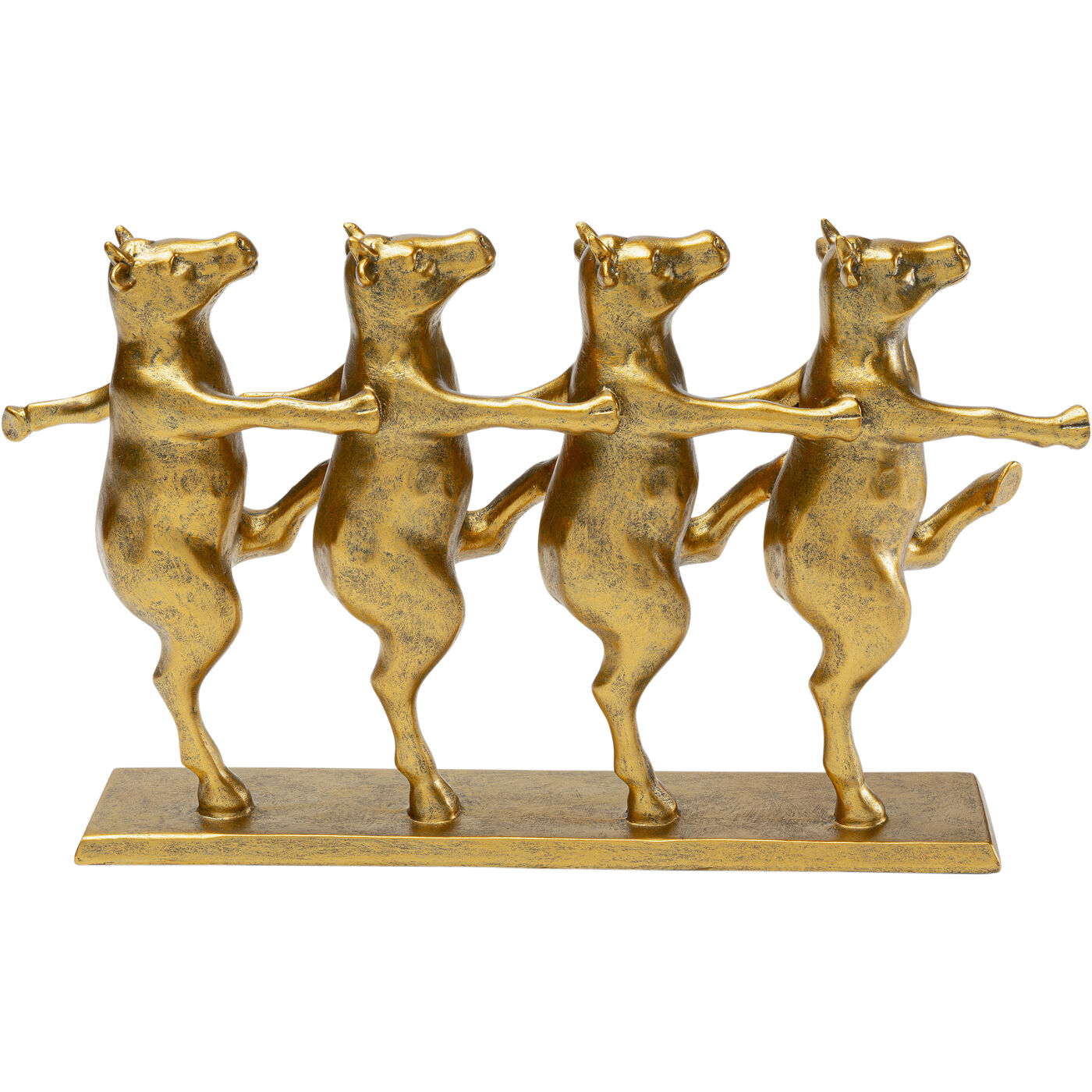 Deko Figur Dancing Cows Gold 40cm