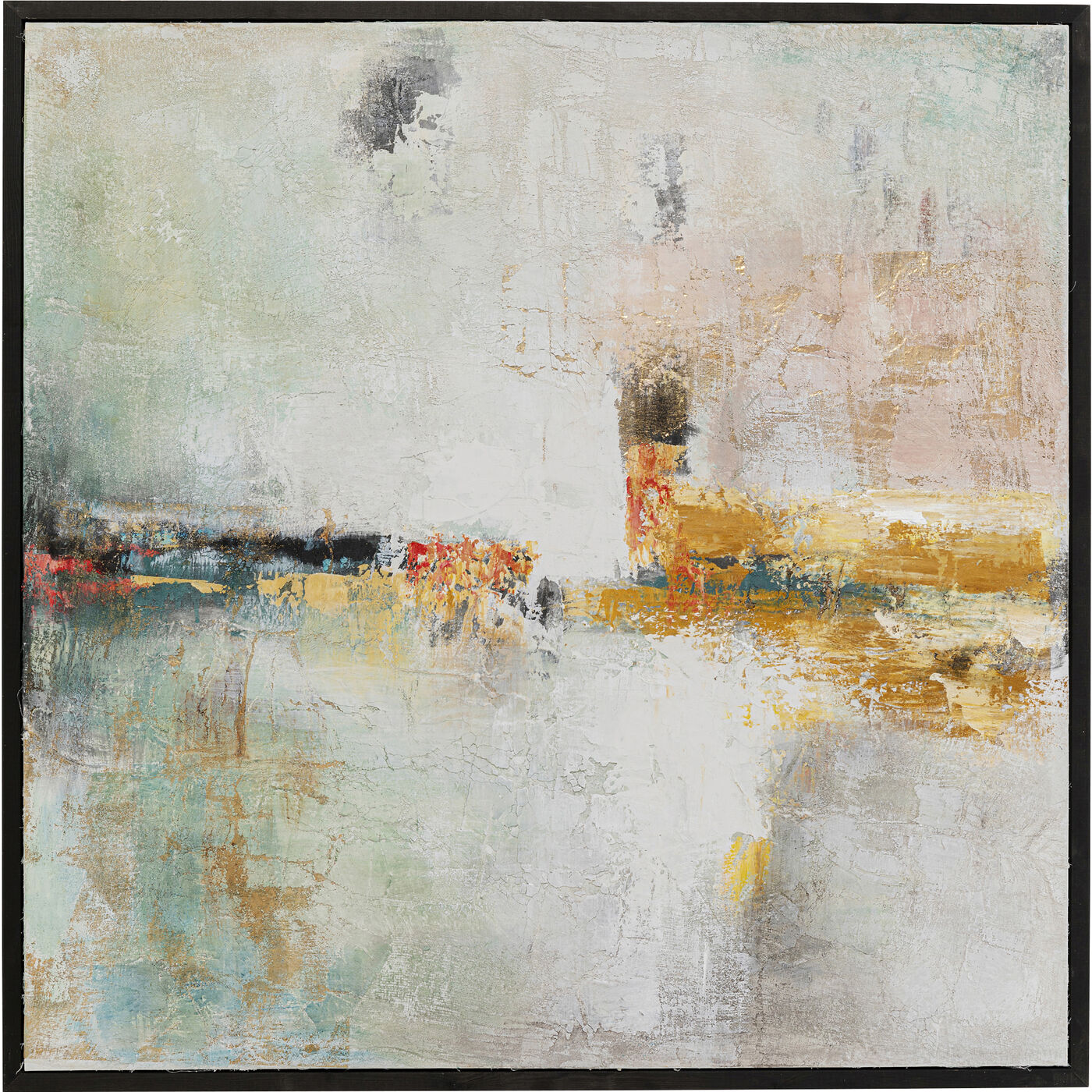 Gerahmtes Bild Dust Gold 120x120cm