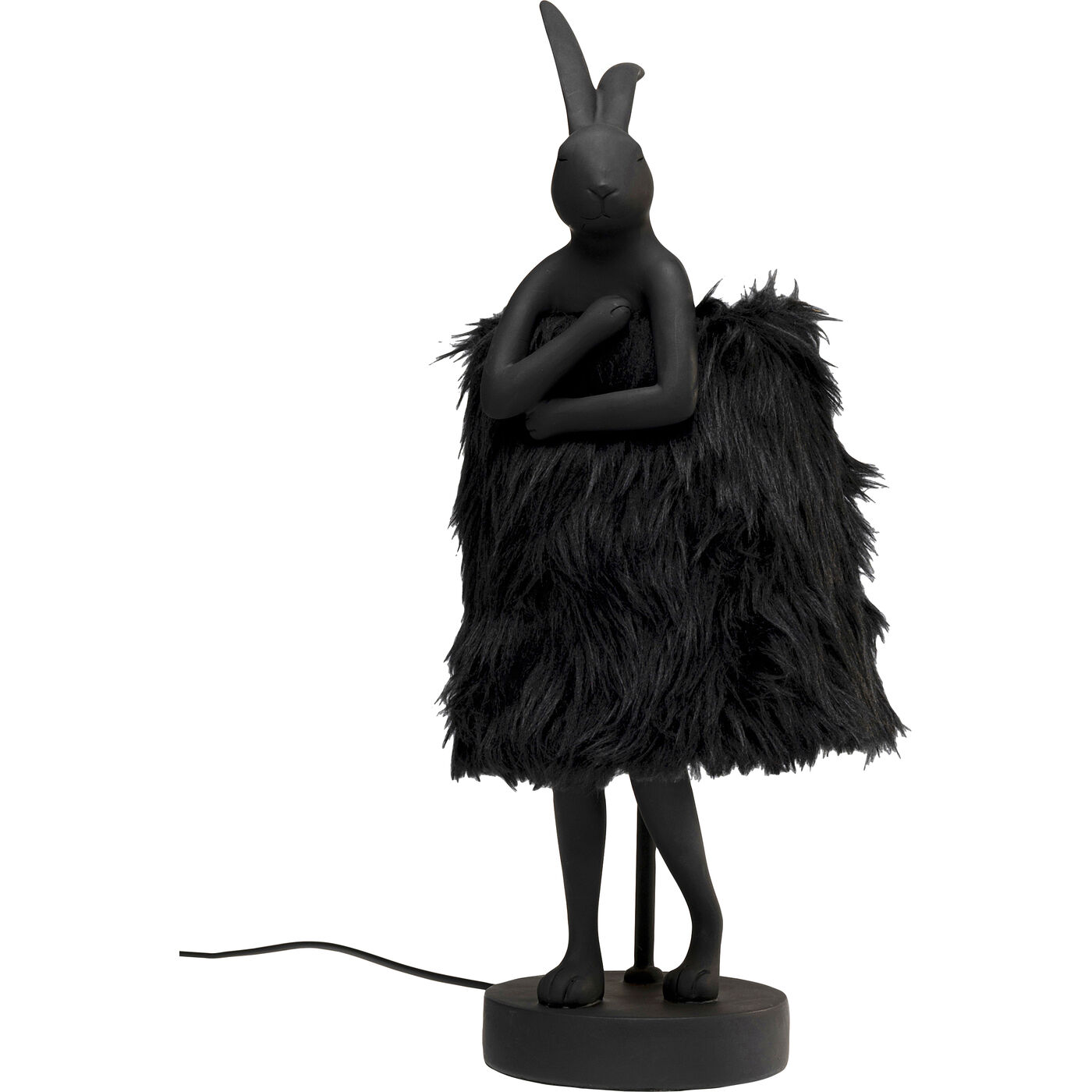 Tischleuchte Animal Rabbit Fur Schwarz/Gold 50cm