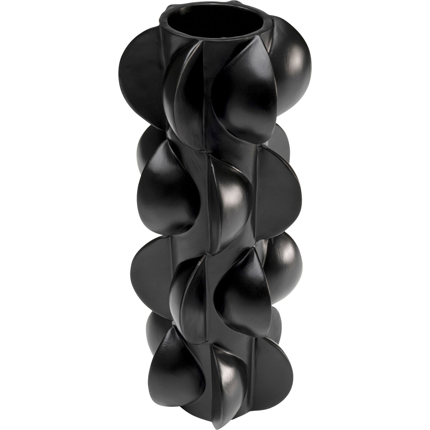 Vase Viento Schwarz 35cm