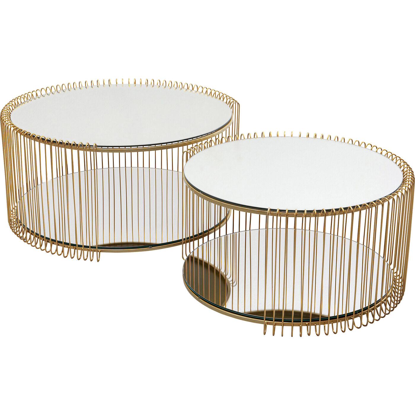 Couchtisch Wire Double Brass (2/Set)