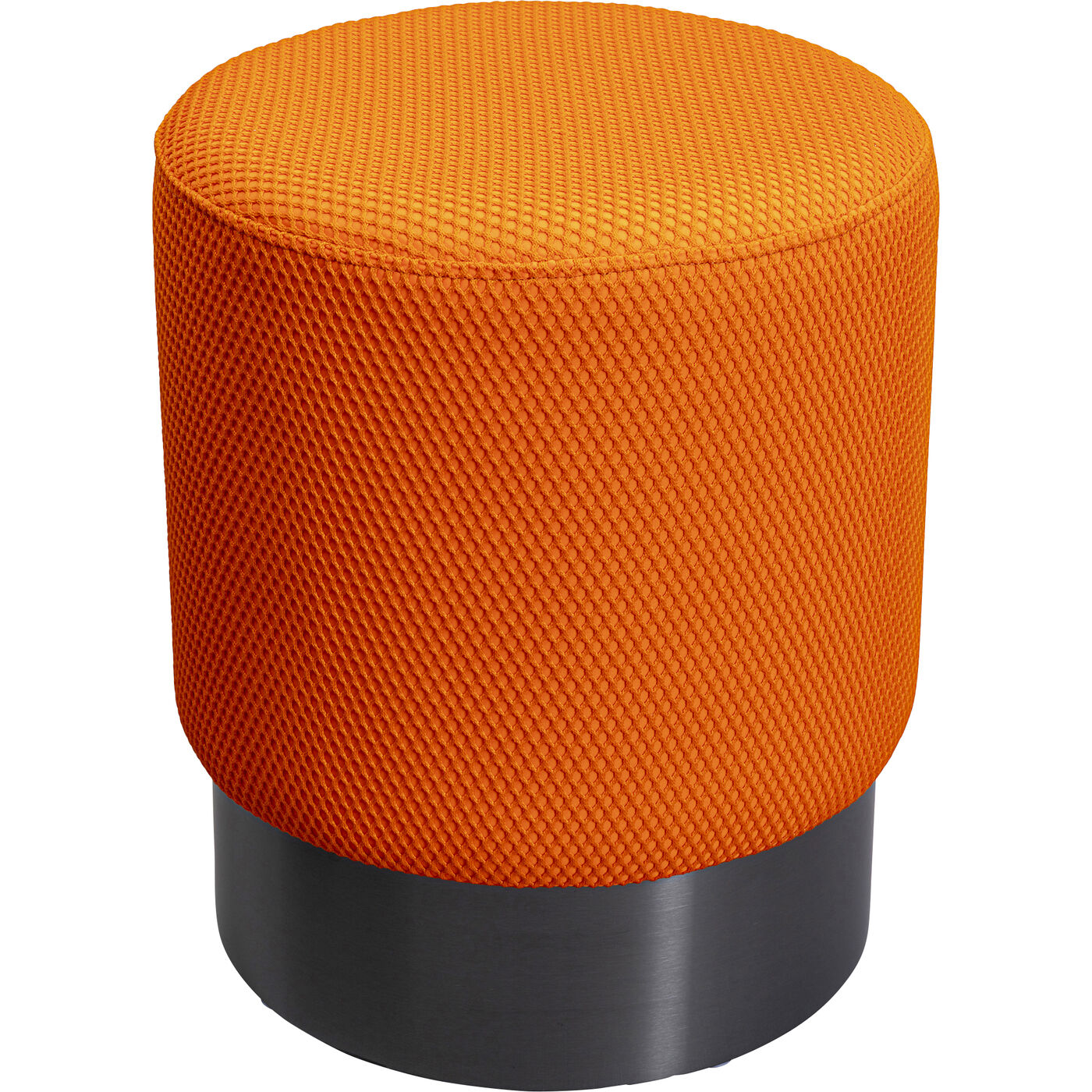 Hocker Jody Orange Mesh Schwarz Ø35cm