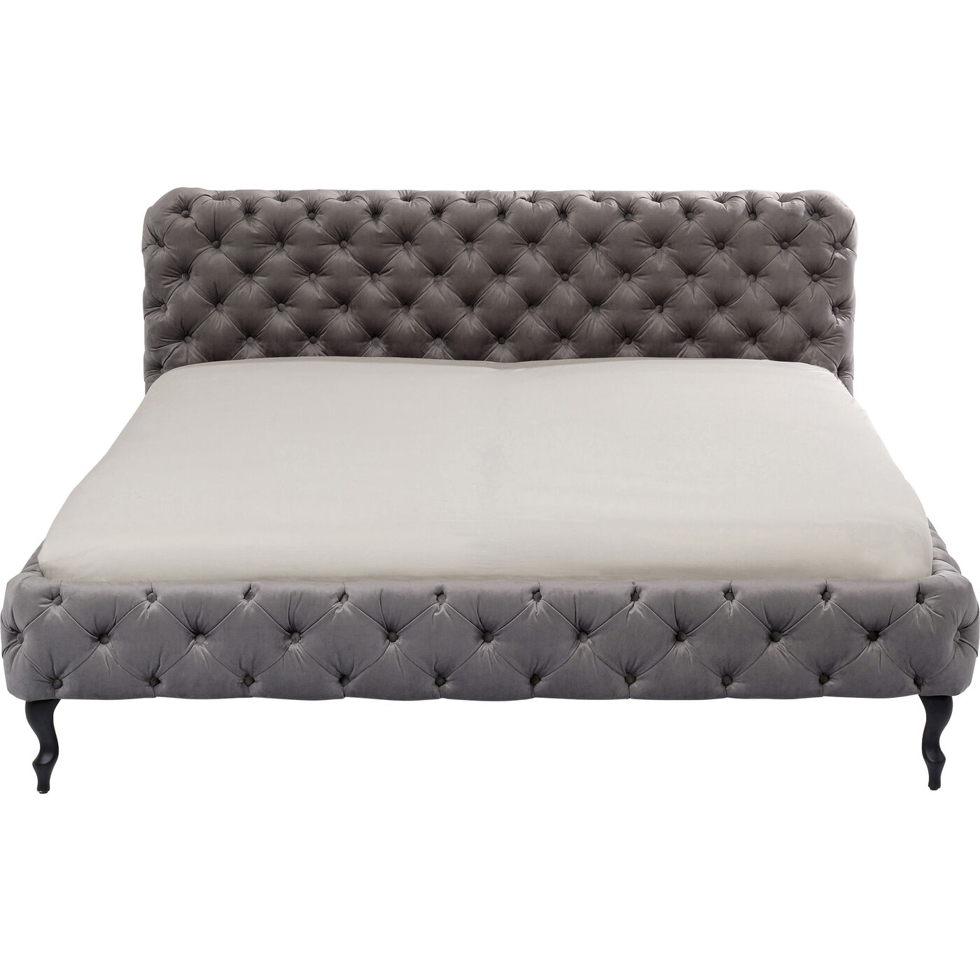 Bett Desire Velvet Silbergrau 160x200 cm