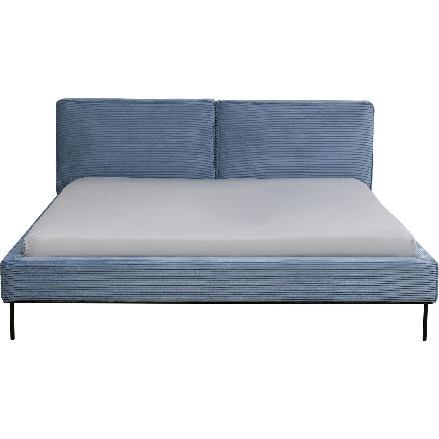 Bett East Side Cord Blau 160x200cm