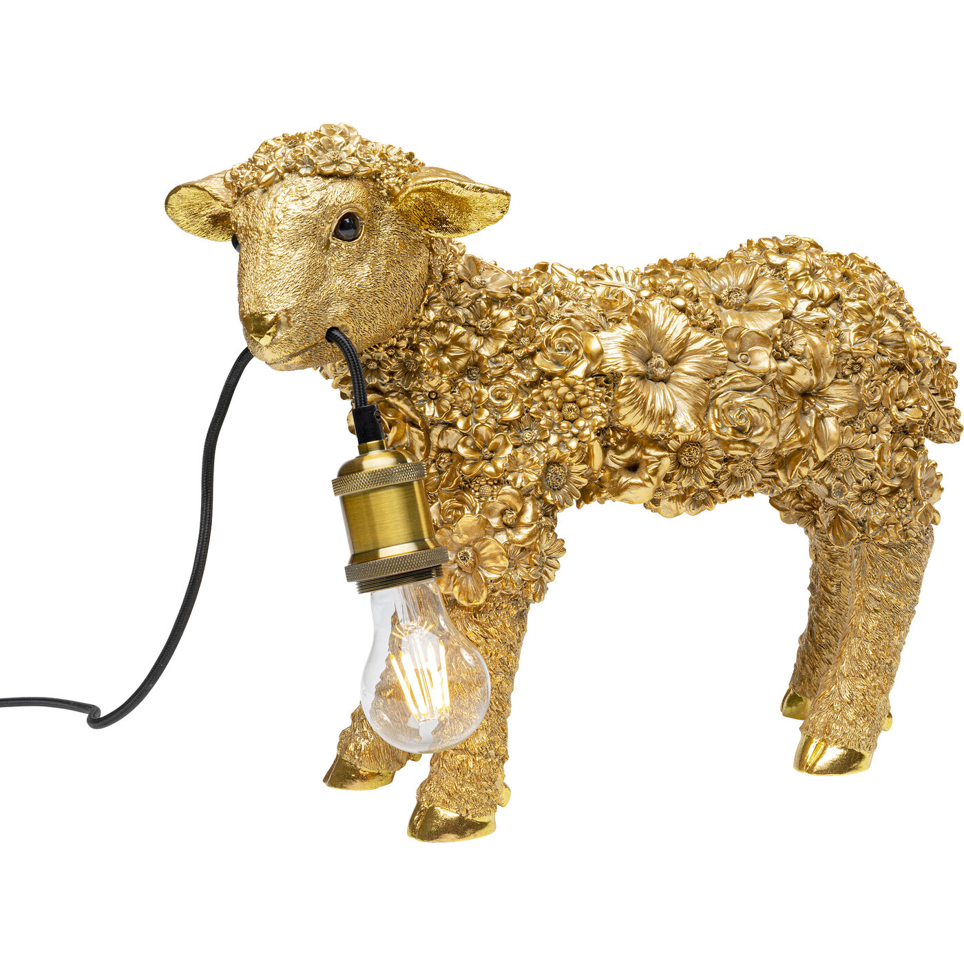 Tischleuchte Animal Flower Sheep Gold 36cm