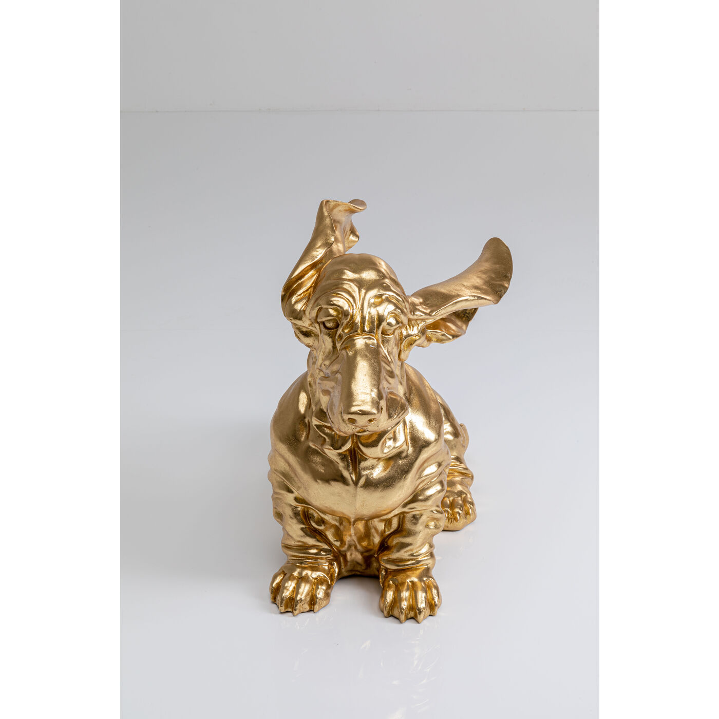 Deko Figur Coiffed Dog Gold 52cm