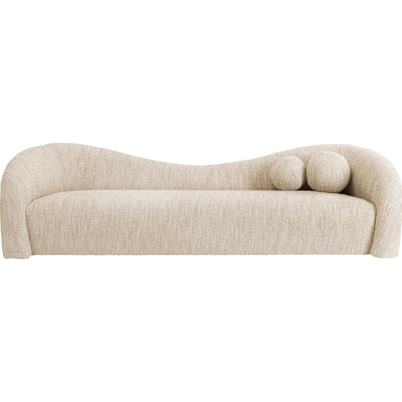 Sofa 3-Sitzer Livia Melange Creme 261cm