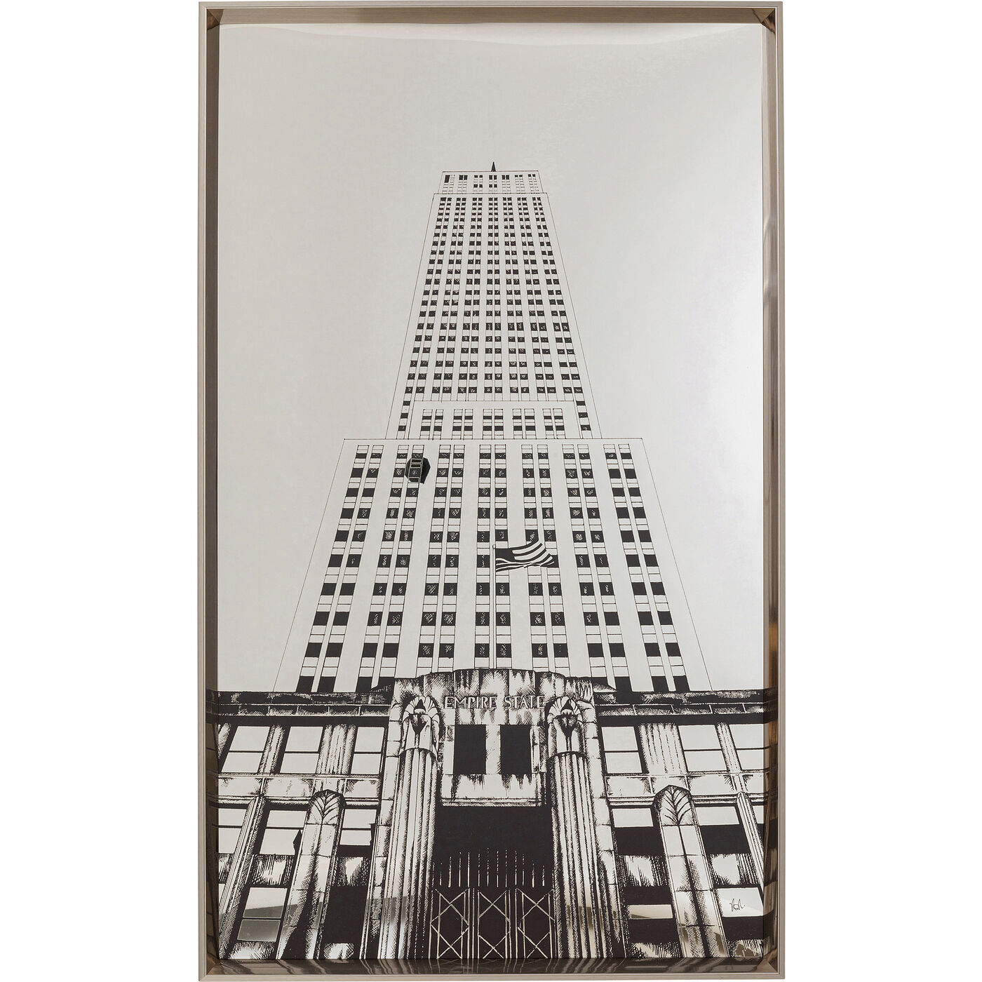 Gerahmtes Bild Empire State Mirror 77x130cm