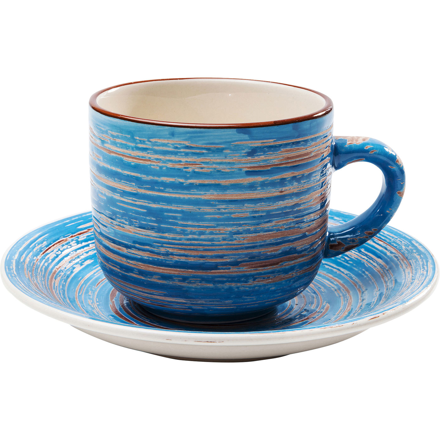 Kaffeetasse Swirl Blau (2/Set)