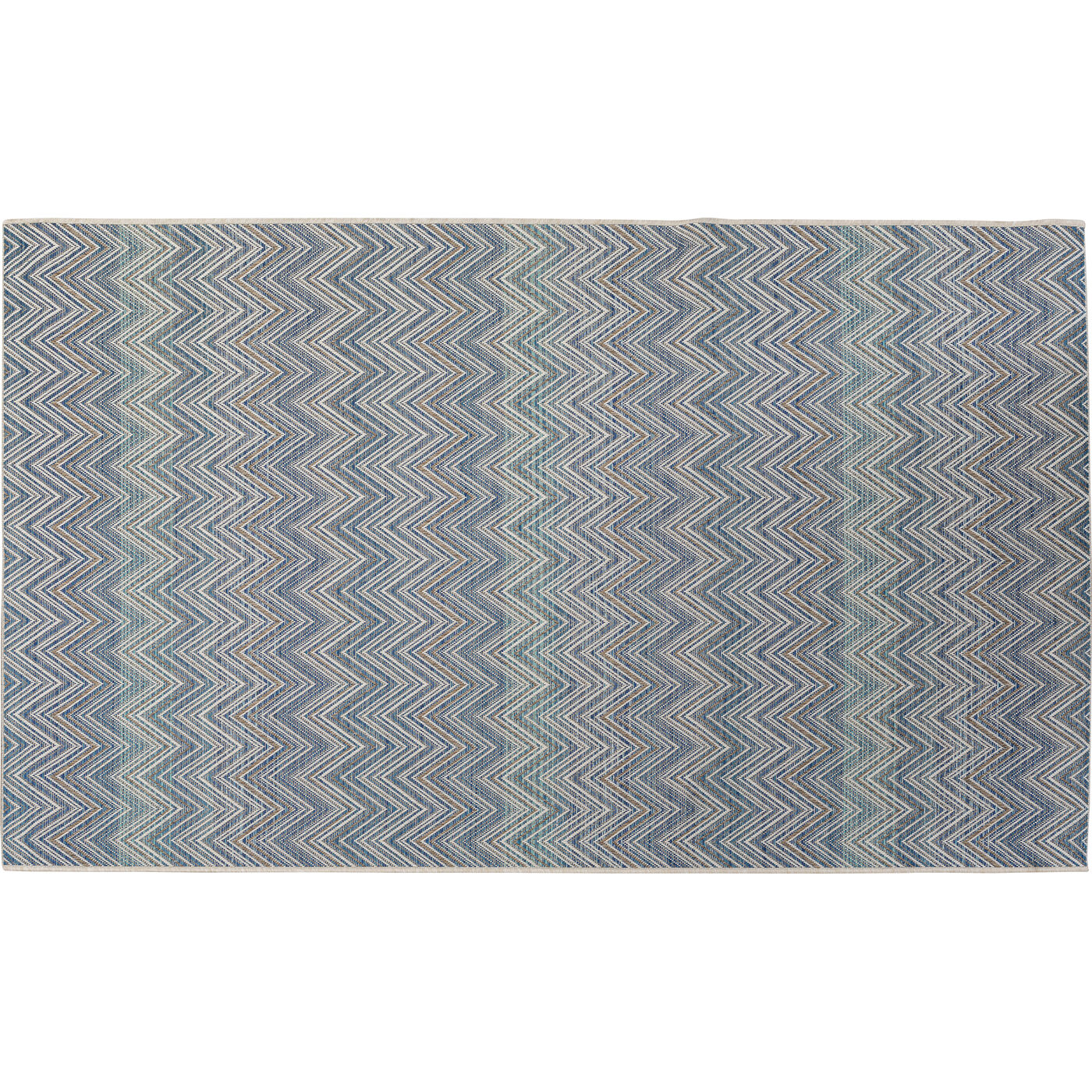 Outdoor Teppich Zigzag Blau 230x330cm