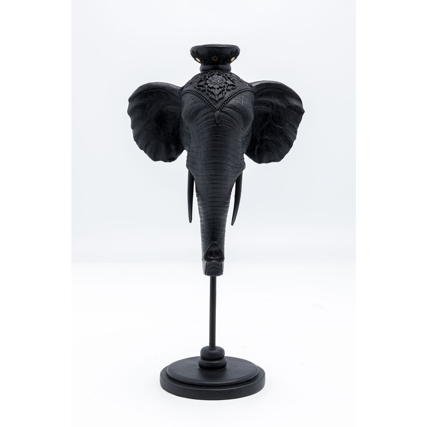 Kerzenständer Elephant Head Schwarz 49cm