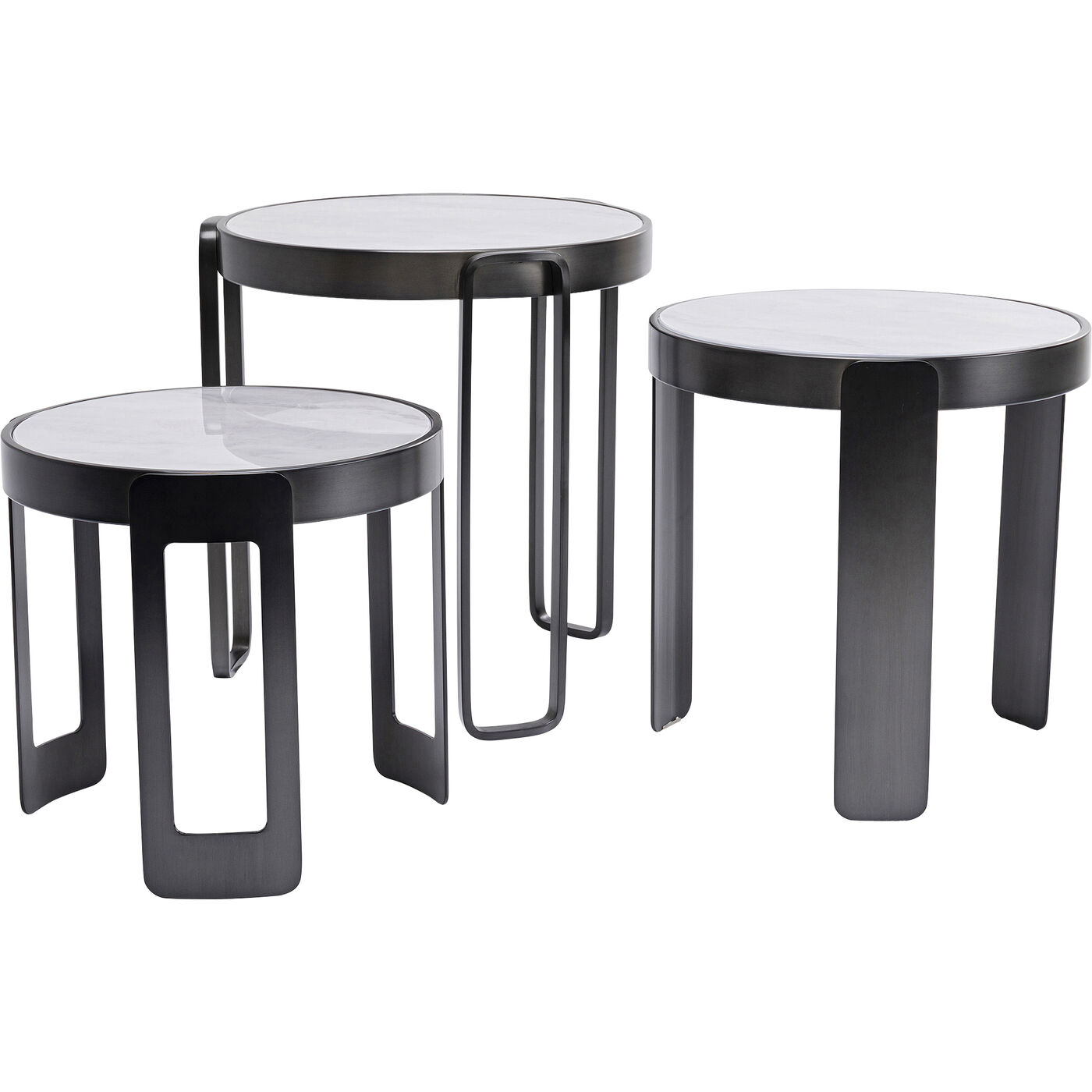 Couchtisch Perelli Schwarz (3/Set)