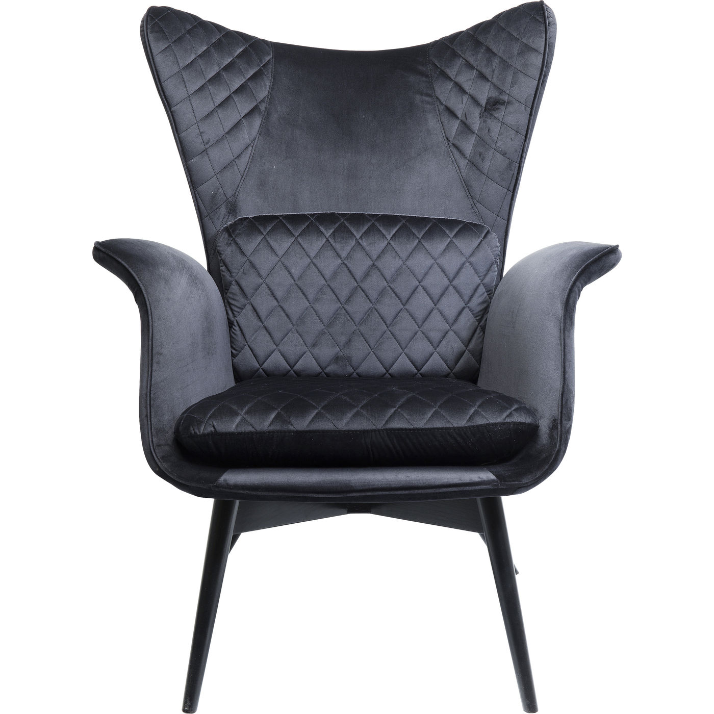 Sessel Tudor Velvet Schwarz