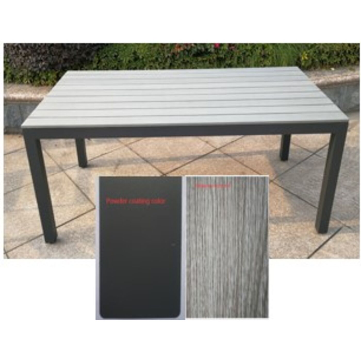 Tisch Sorrento Grau 180x90cm