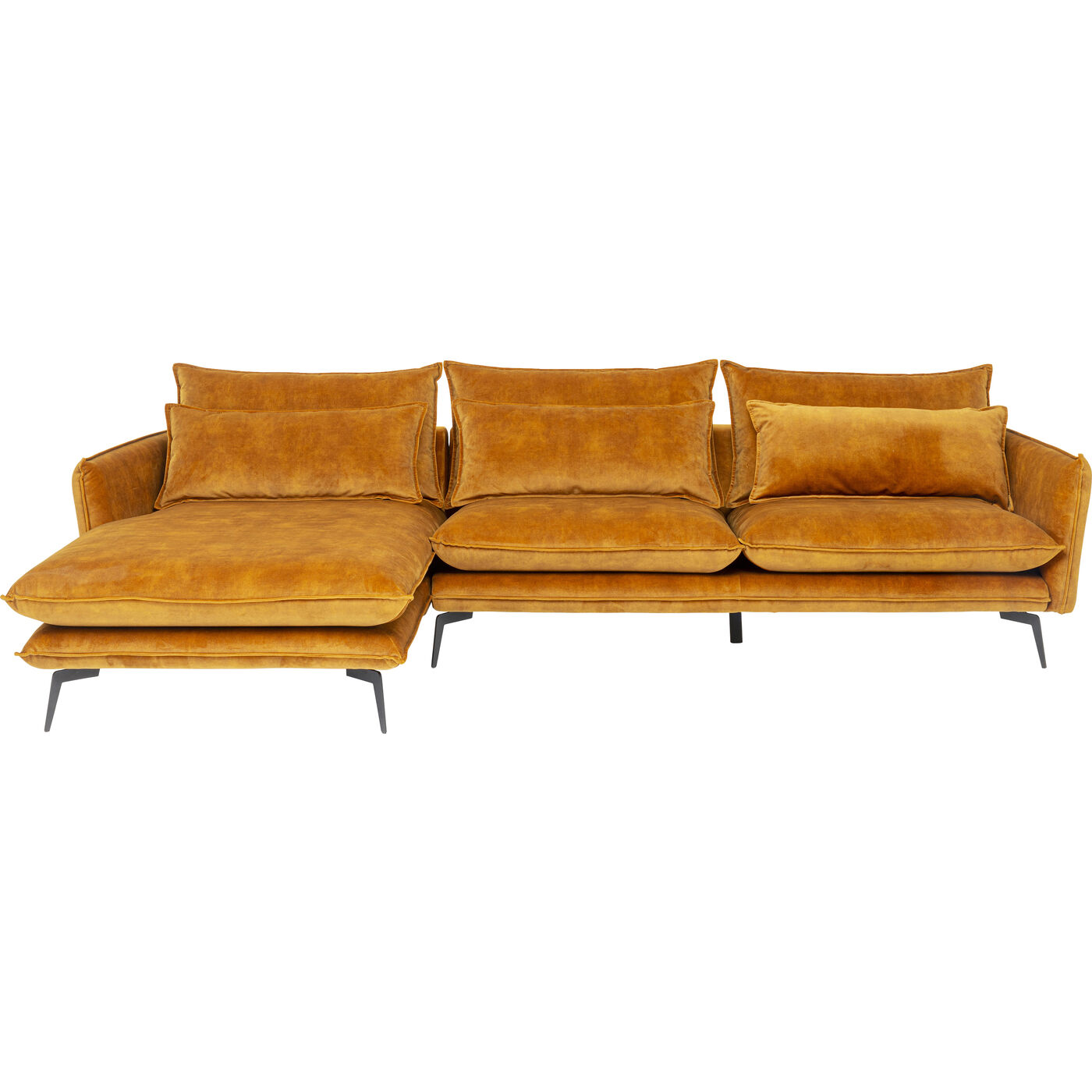 Ecksofa Monza Links Velvet Curry 296cm