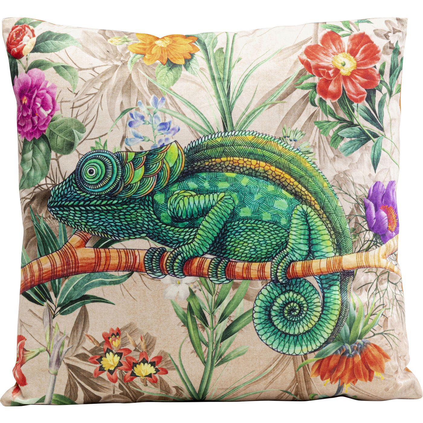 Kissen Jungle Chameleon 43x43cm