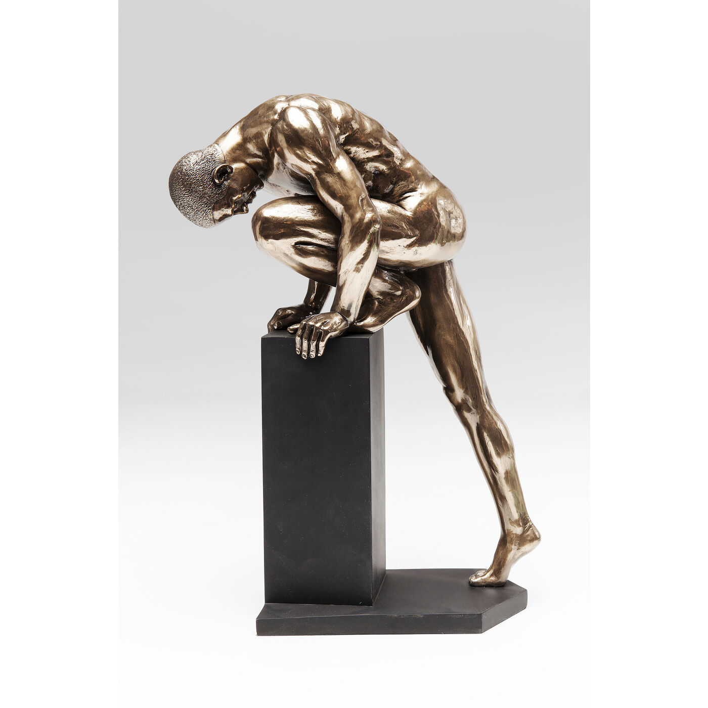 Deko Objekt Nude Man Stand Bronze 35cm