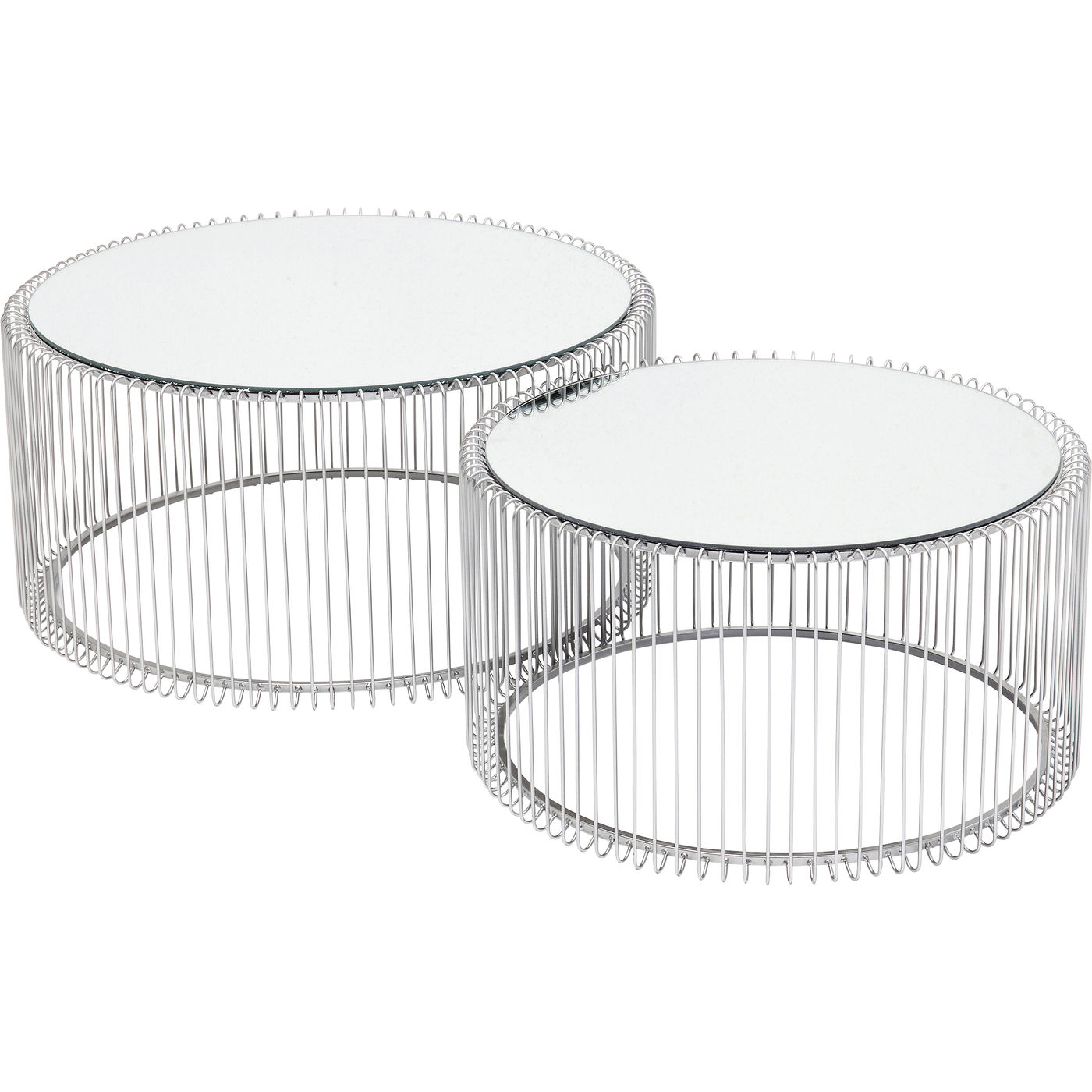 Couchtisch Wire Silber (2/Set)