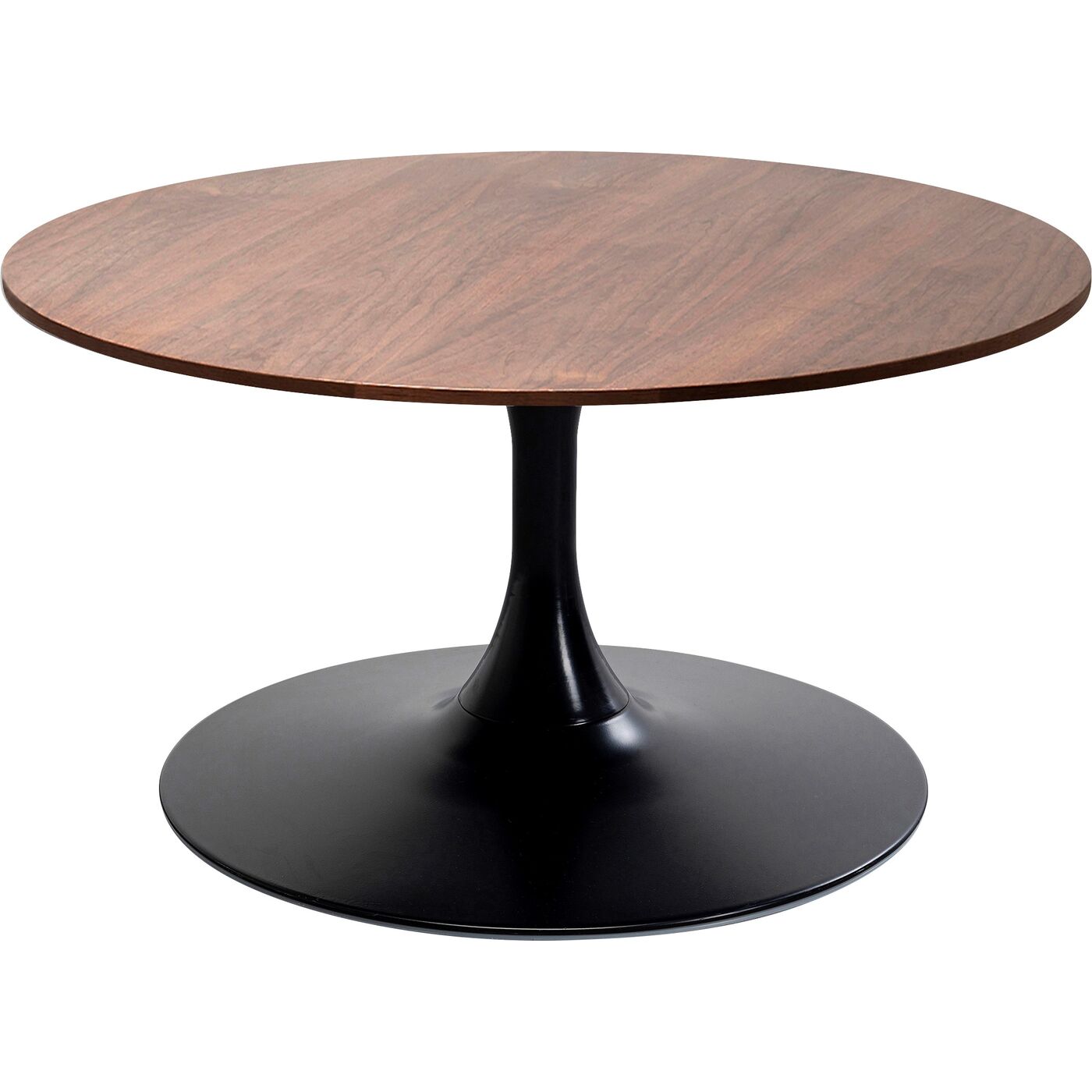 Couchtisch Schickeria Walnuss Schwarz Ø80cm