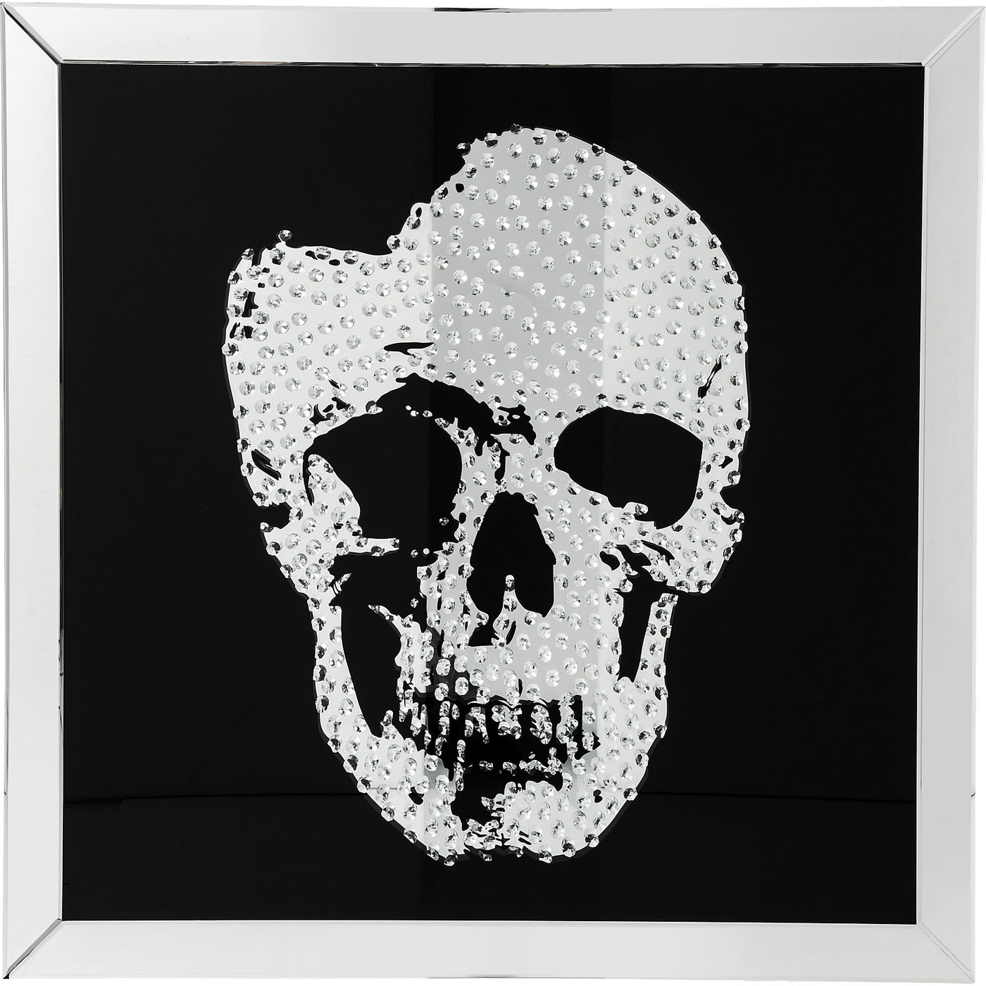 Bild Frame Mirror Skull 100x100cm