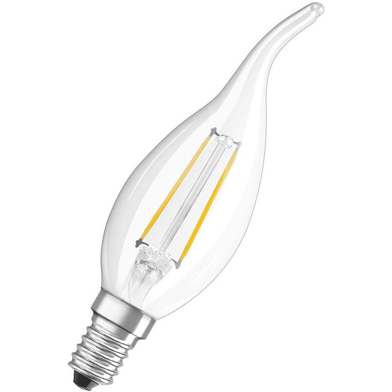 LED Glühbirne Windstoss-Kerze 4W E14 Weiss