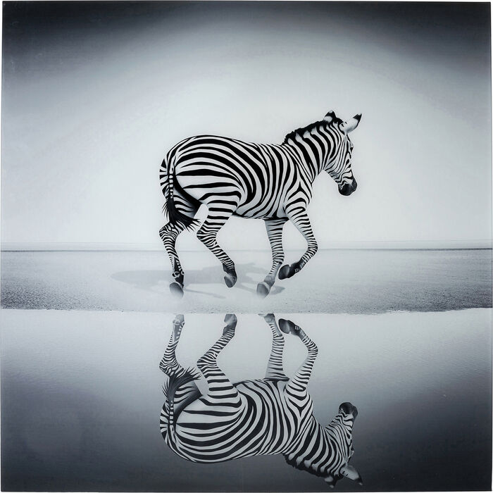 Bild Glas Savanne Zebra 120x120