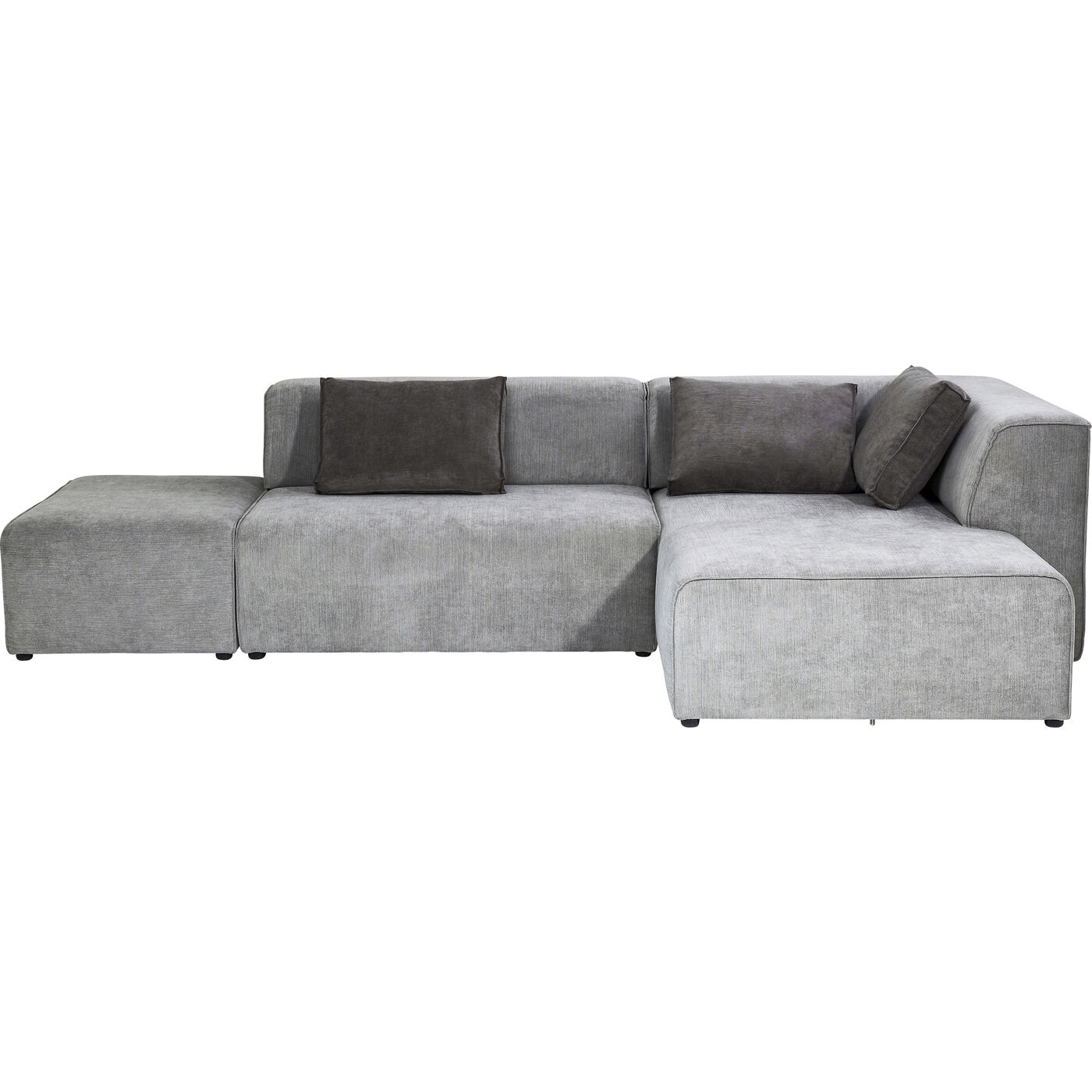 Ecksofa Infinity Ottomane Grau Rechts