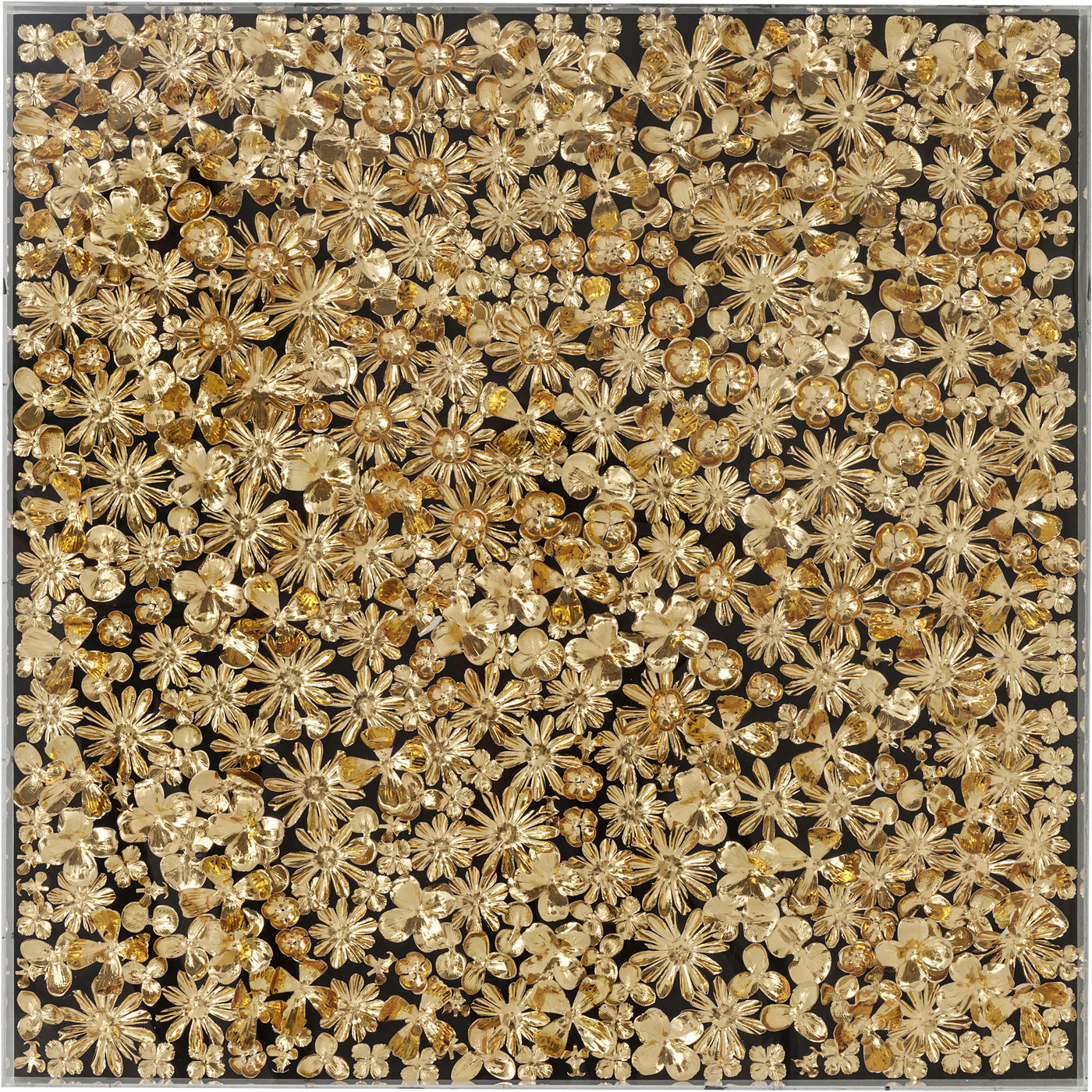 Deko Rahmen Gold Flower 120x120cm