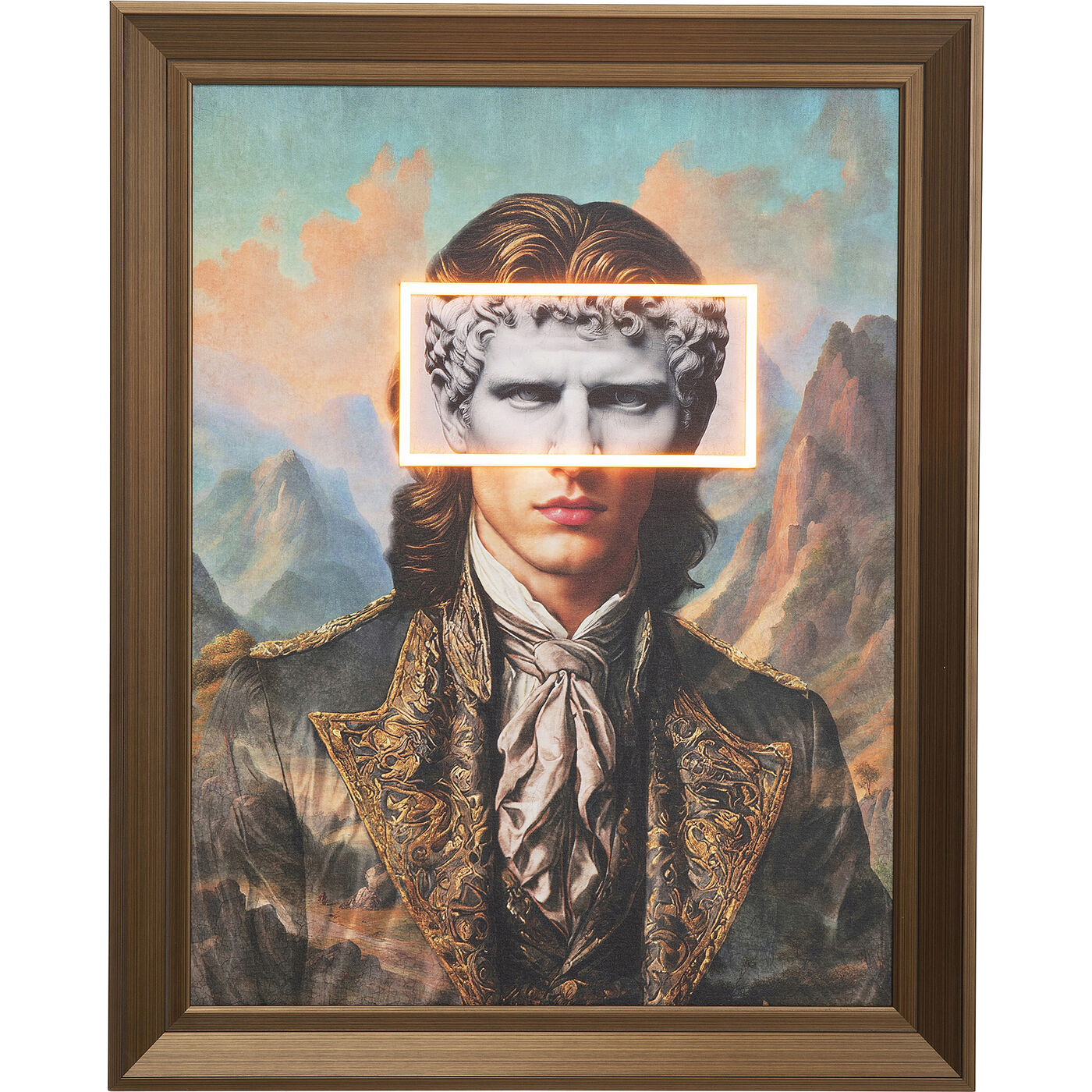 Gerahmtes Bild LED Art Gentleman  80x100cm